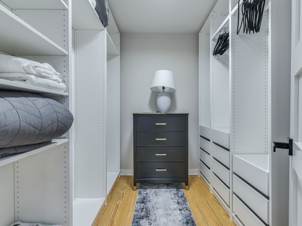 500 East Riverside Drive, Unit 206 Austin, TX 78704 - Photo 17 of 32 Walk in closet with light wood-style flooring