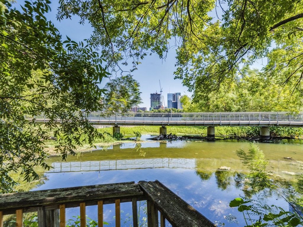 500 East Riverside Drive, Unit 206 Austin, TX 78704 - Photo 25 of 32 Water view featuring a notable bridge