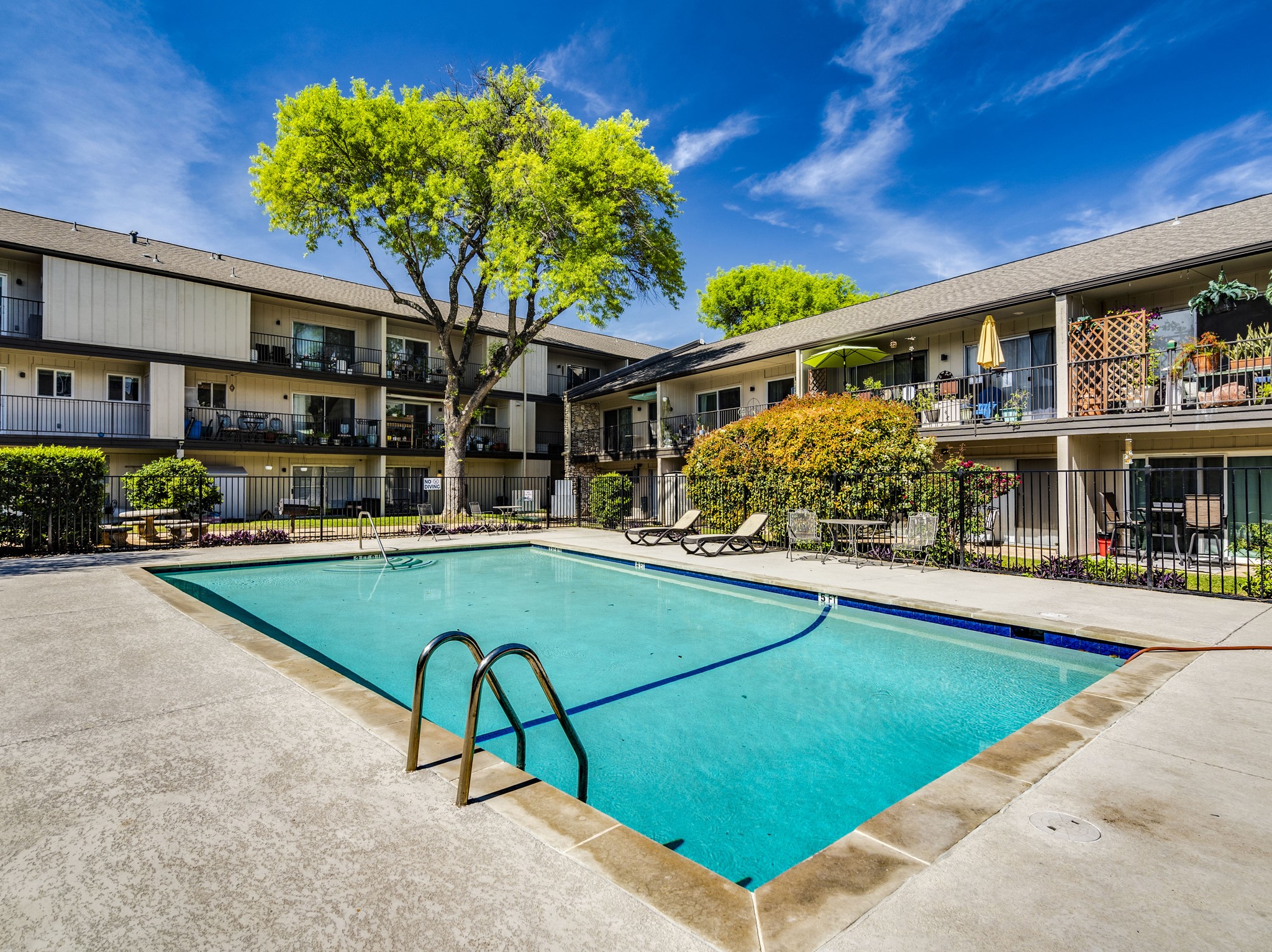 500 East Riverside Drive, Unit 206 Austin, TX 78704 - Photo 28 of 32 Community pool with a patio and a balcony