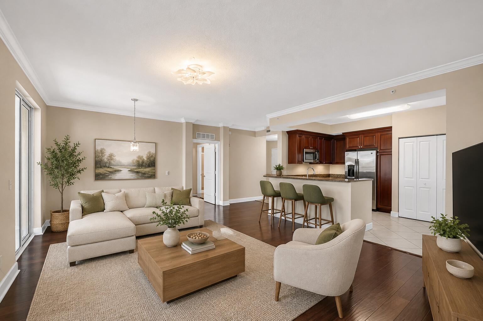 1660 Renaissance Commons Boulevard, Unit 2517 Boynton Beach, FL 33426 - Photo 4 of 93 Virtually Staged living room