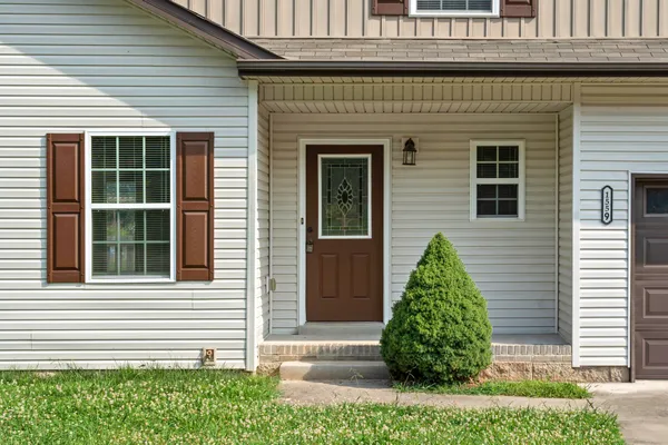 a front view of a house