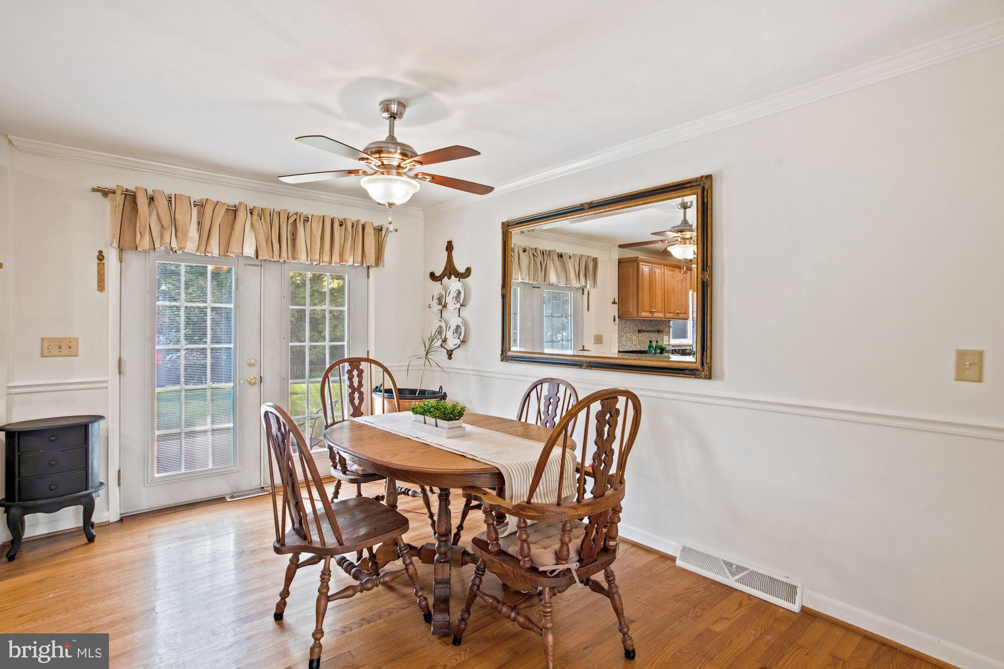 Dining room, with access to the backyard