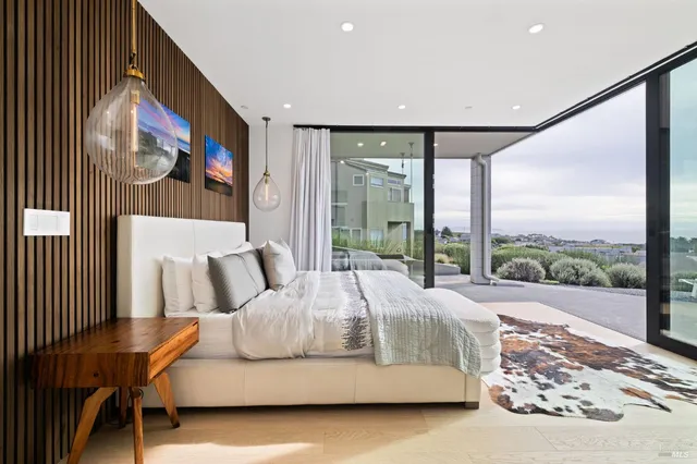 a view of an ocean from a beach