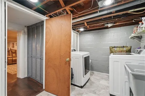 a view of storage and utility room