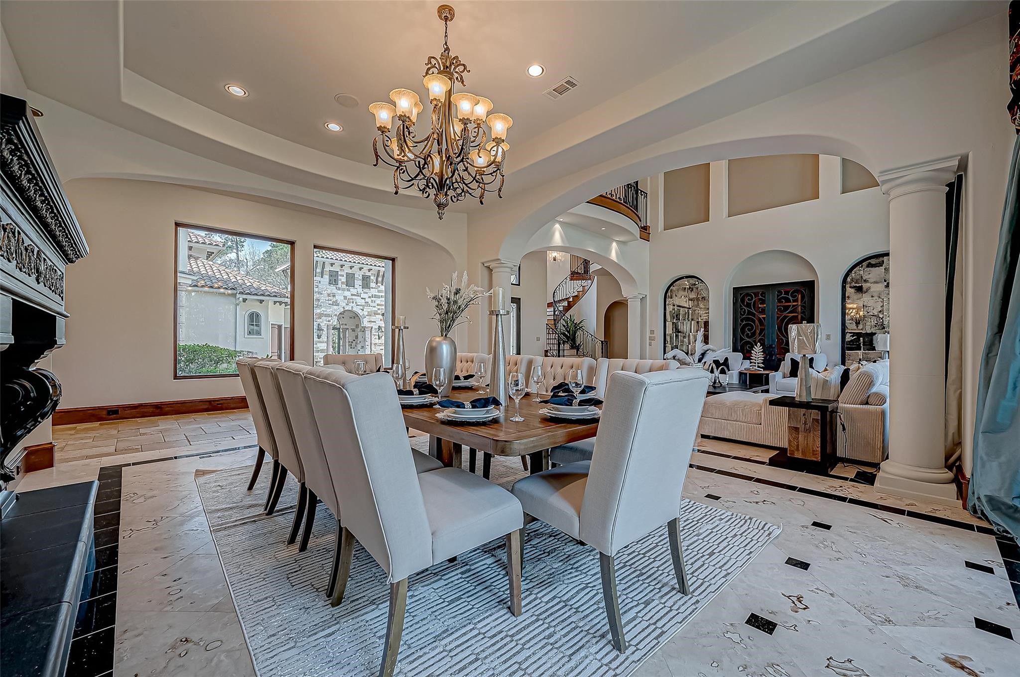 3 Congressional Circle Spring, TX 77389 - Photo 12 of 48 a view of a dining room with furniture and chandelier
