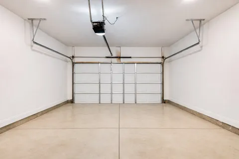 a view of a garage room