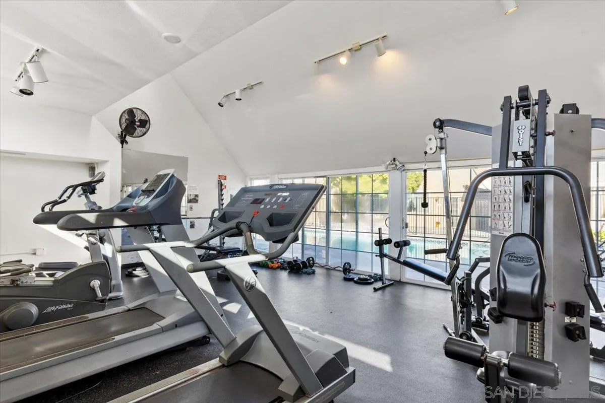 6333 Mt Ada Road, Unit 279 San Diego, CA 92111 - Photo 18 of 21 a view of a room with gym equipment