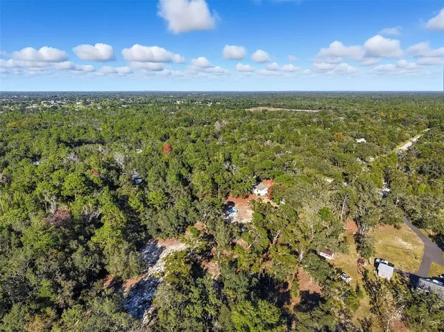 a view of an outdoor space and mountain view