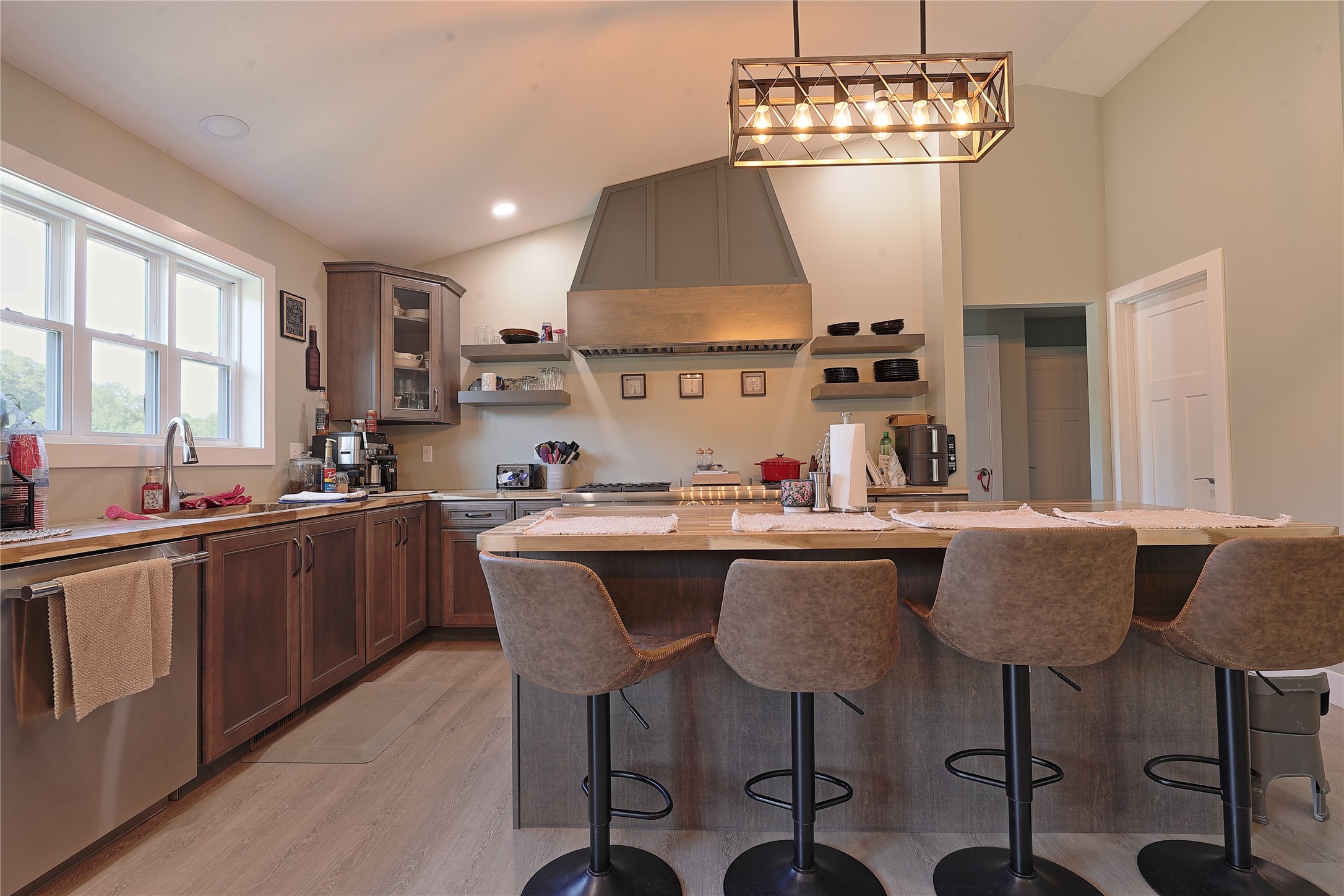 4600 Stone Quarry Road Waterford, PA 16441 - Photo 10 of 24 Kitchen with Island and Butcher Block Counter Tops