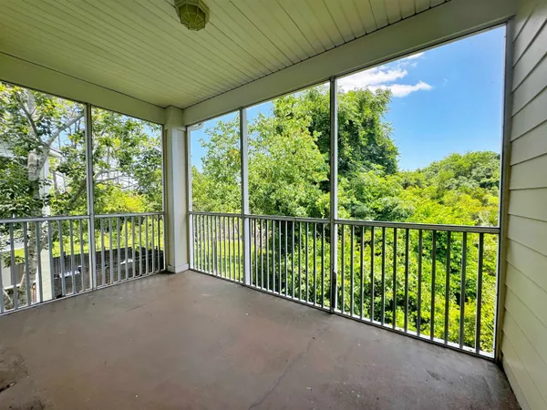 a view of a balcony