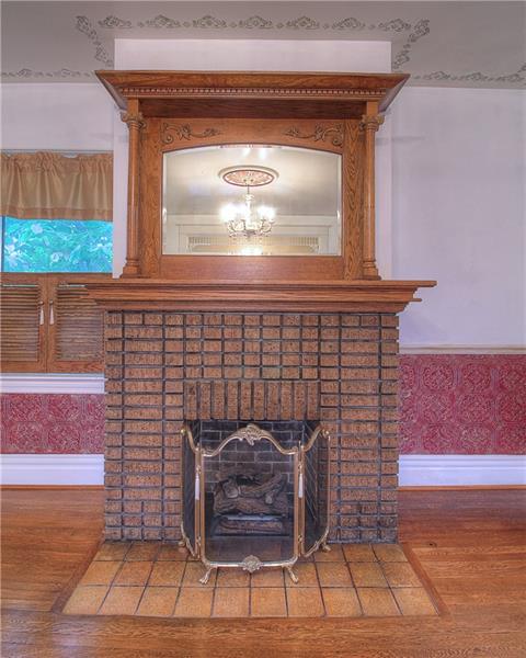 76 Darlington Road Beaver Falls, PA 15010 - Photo 7 of 24 Decorative Fireplace. Detailed wood mantle.
