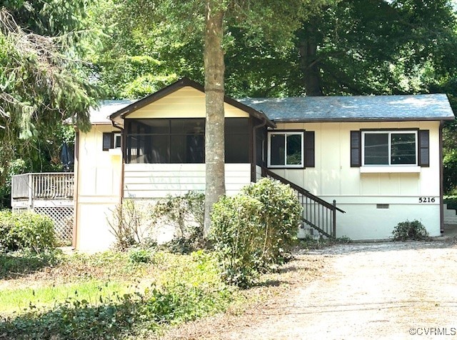5216 Hemlock Road Quinton, VA 23141 - Photo 1 of 21 Ranch-style home with stairway, a sunroom, crawl s
