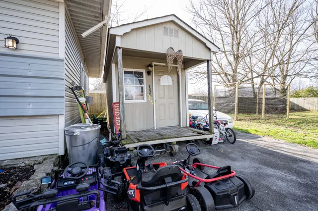 a view of outdoor space with garden