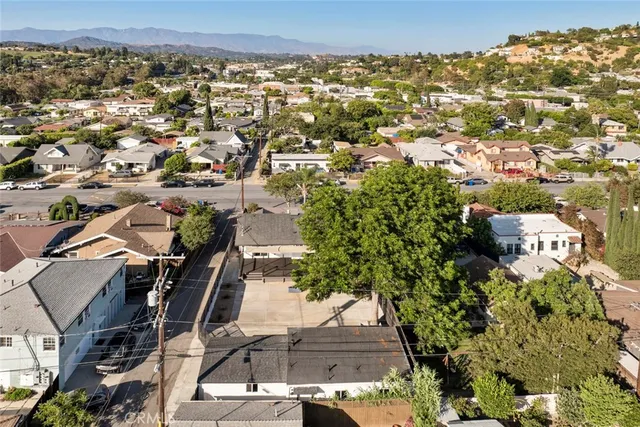 front view of house with a potted plant