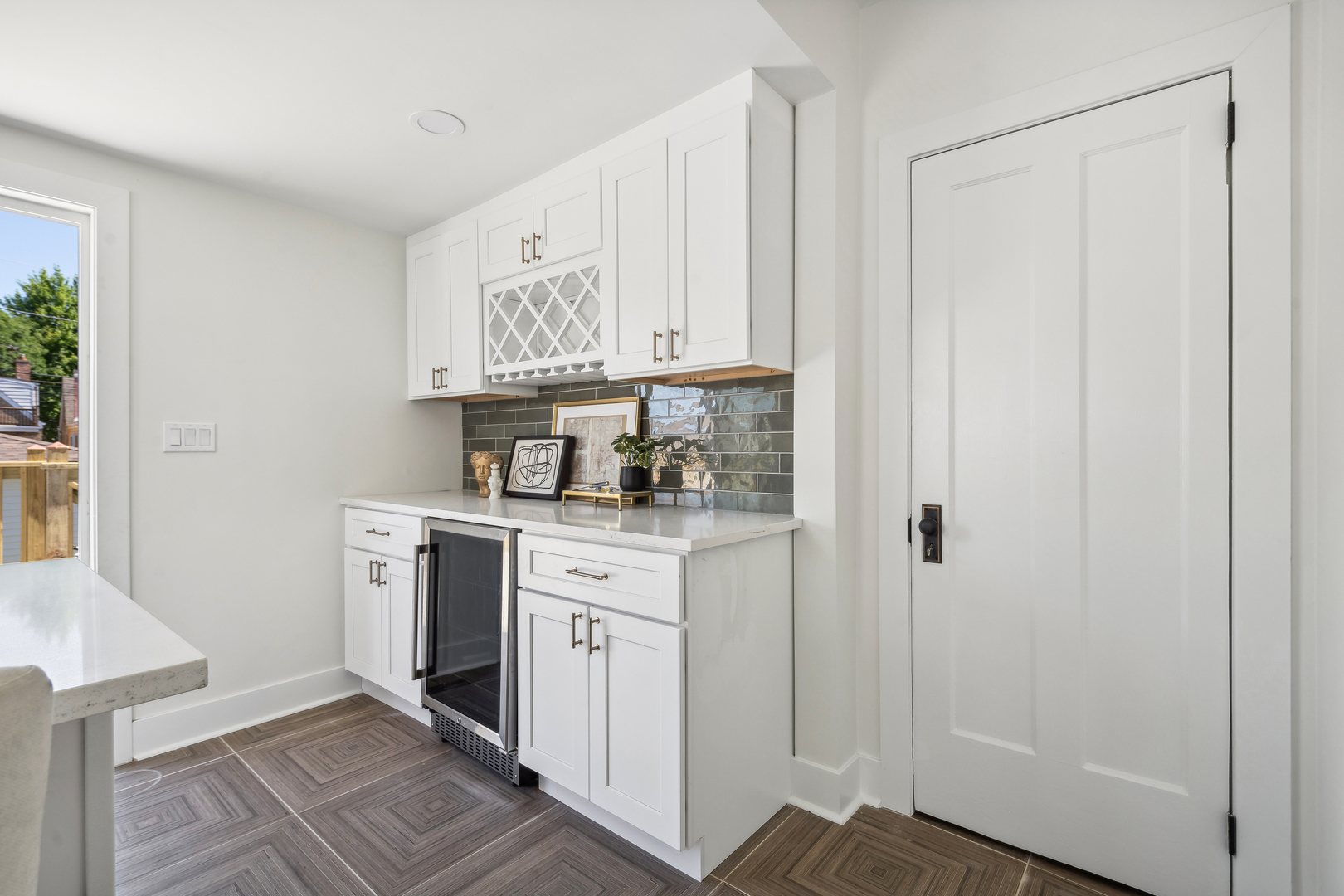 5435 North Lieb Avenue Chicago, IL 60630 - Photo 18 of 29 a kitchen with stainless steel appliances granite countertop a sink and a refrigerator