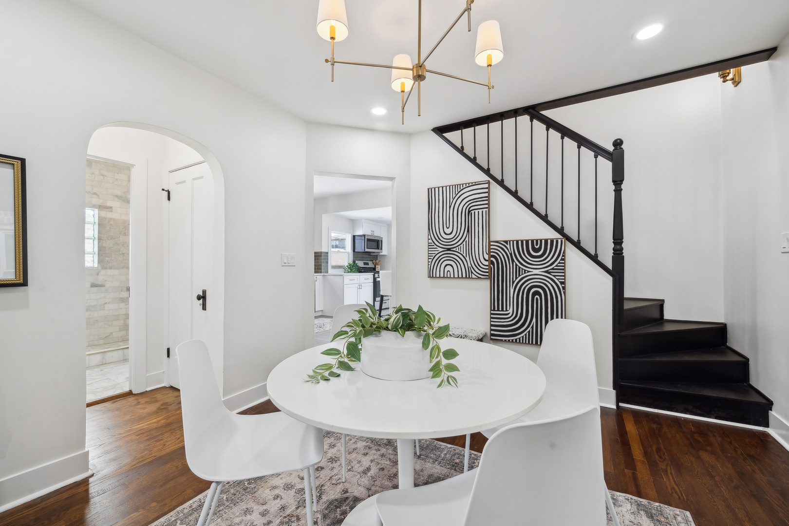 5435 North Lieb Avenue Chicago, IL 60630 - Photo 9 of 29 a view of a dining room with furniture and wooden floor