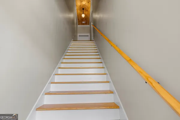 a building outdoor space with car parked