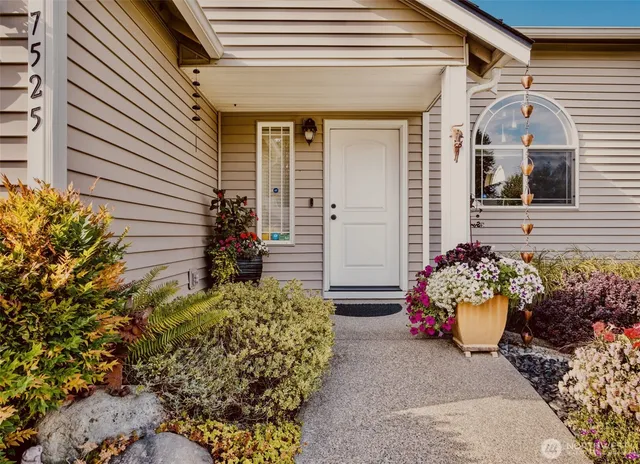 a front view of a house