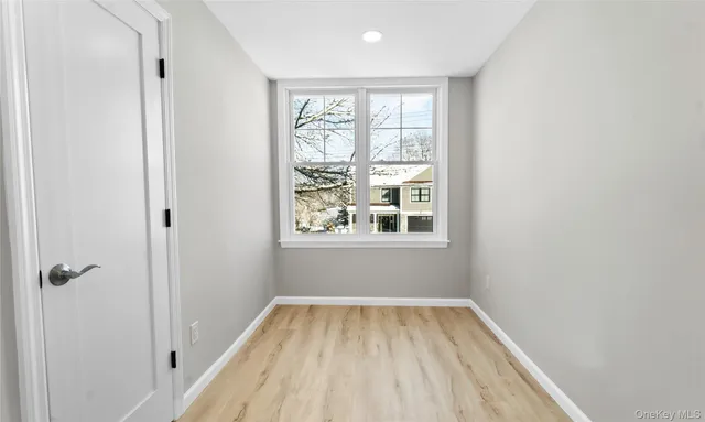 a close view of a refrigerator in kitchen