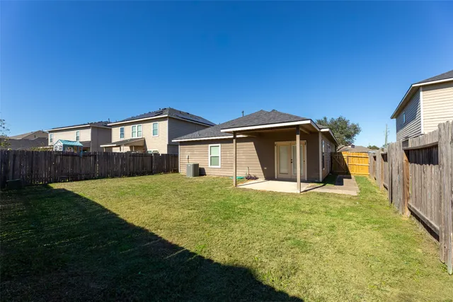 a house view with a garden space