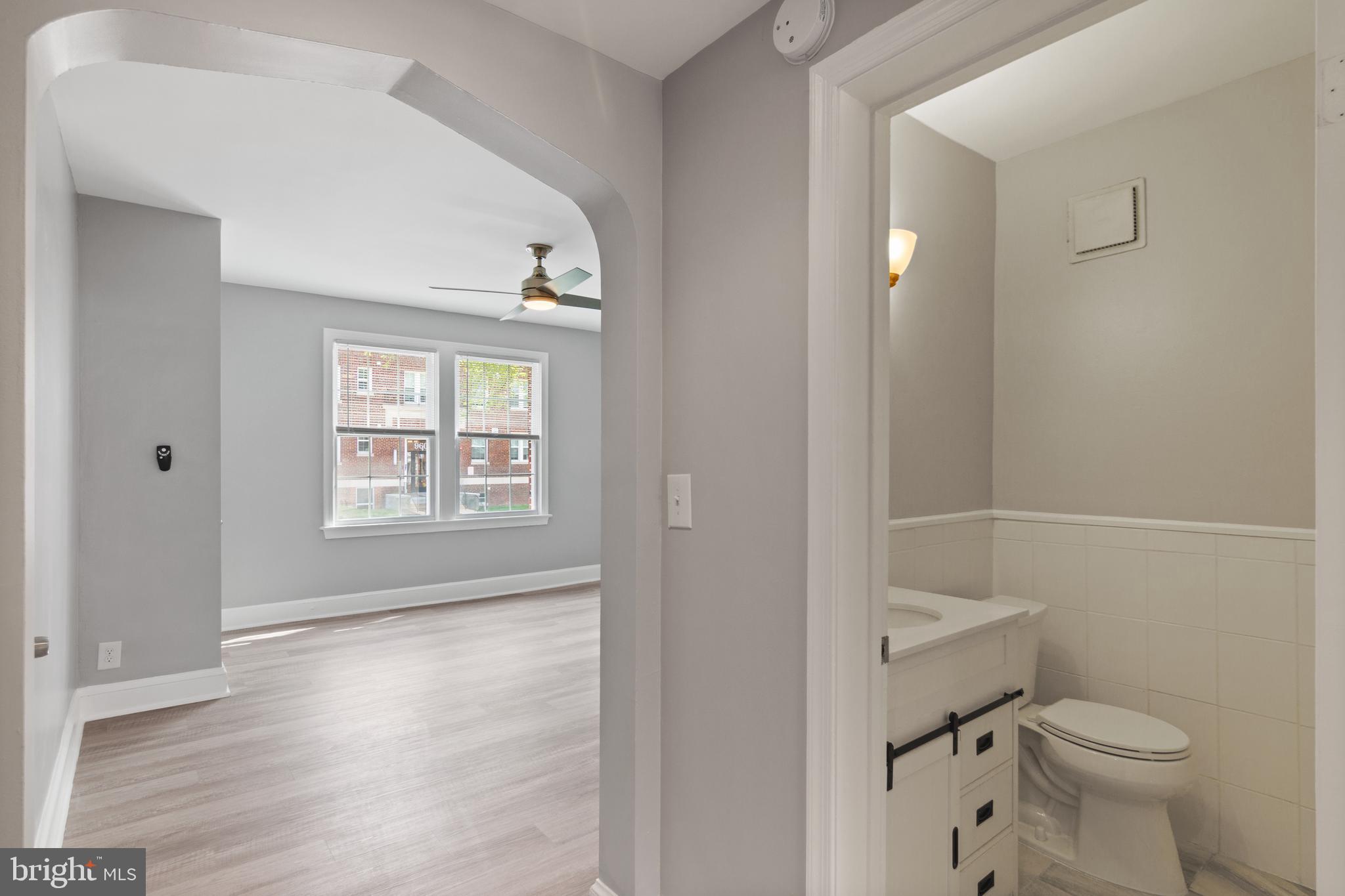 933 Randolph Street Northwest, Unit A Washington, DC 20011 - Photo 7 of 20 Living Room/Bathroom