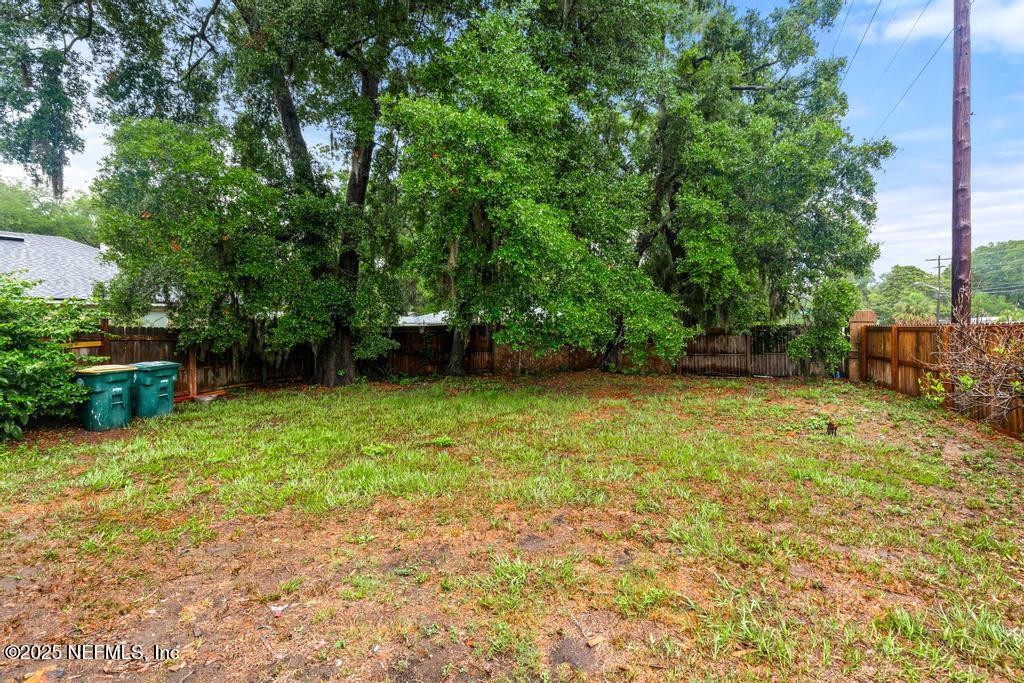 5497 Spring Brook Road Jacksonville, FL 32277 - Photo 50 of 54 a view of a backyard with potted plants and large trees