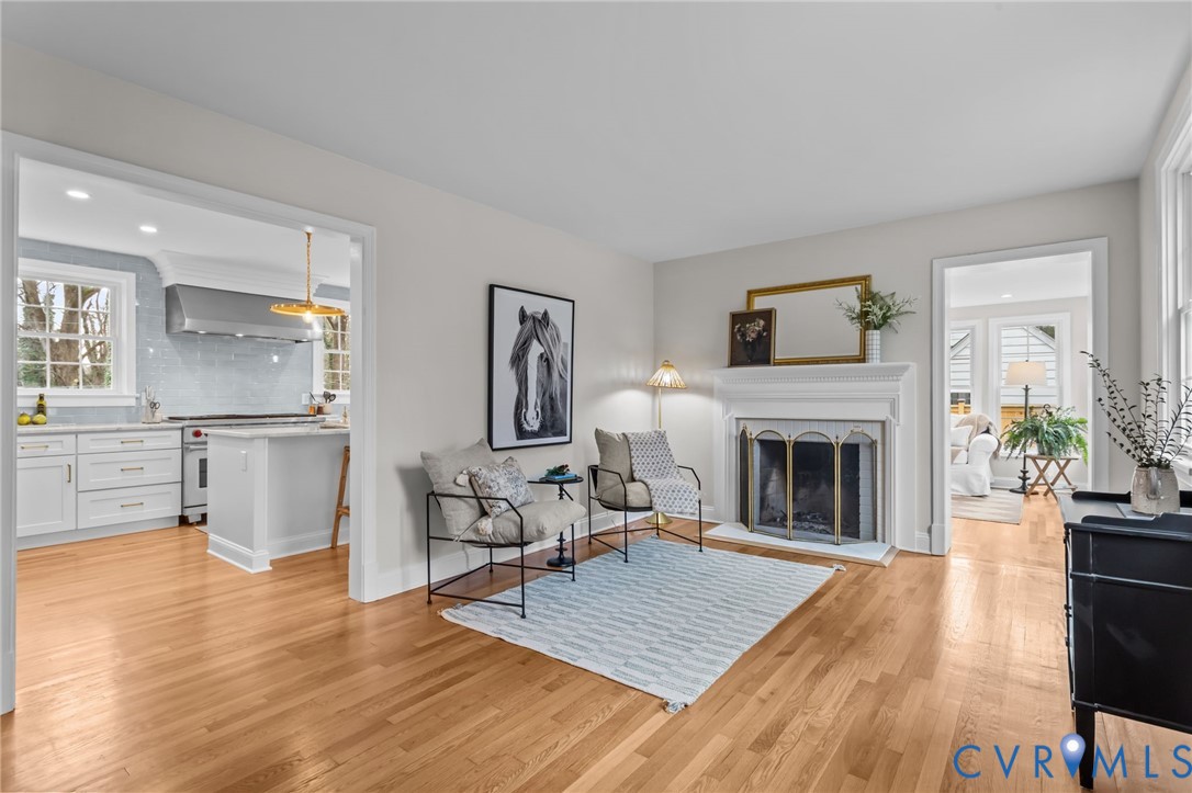 1017 Ridge Top Road Henrico, VA 23229 - Photo 5 of 37 a living room with furniture and a fireplace