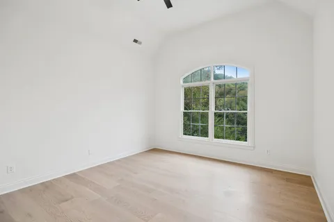 a view of an empty room with empty racks