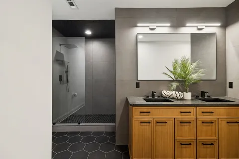 a park bench sitting in the middle of a park