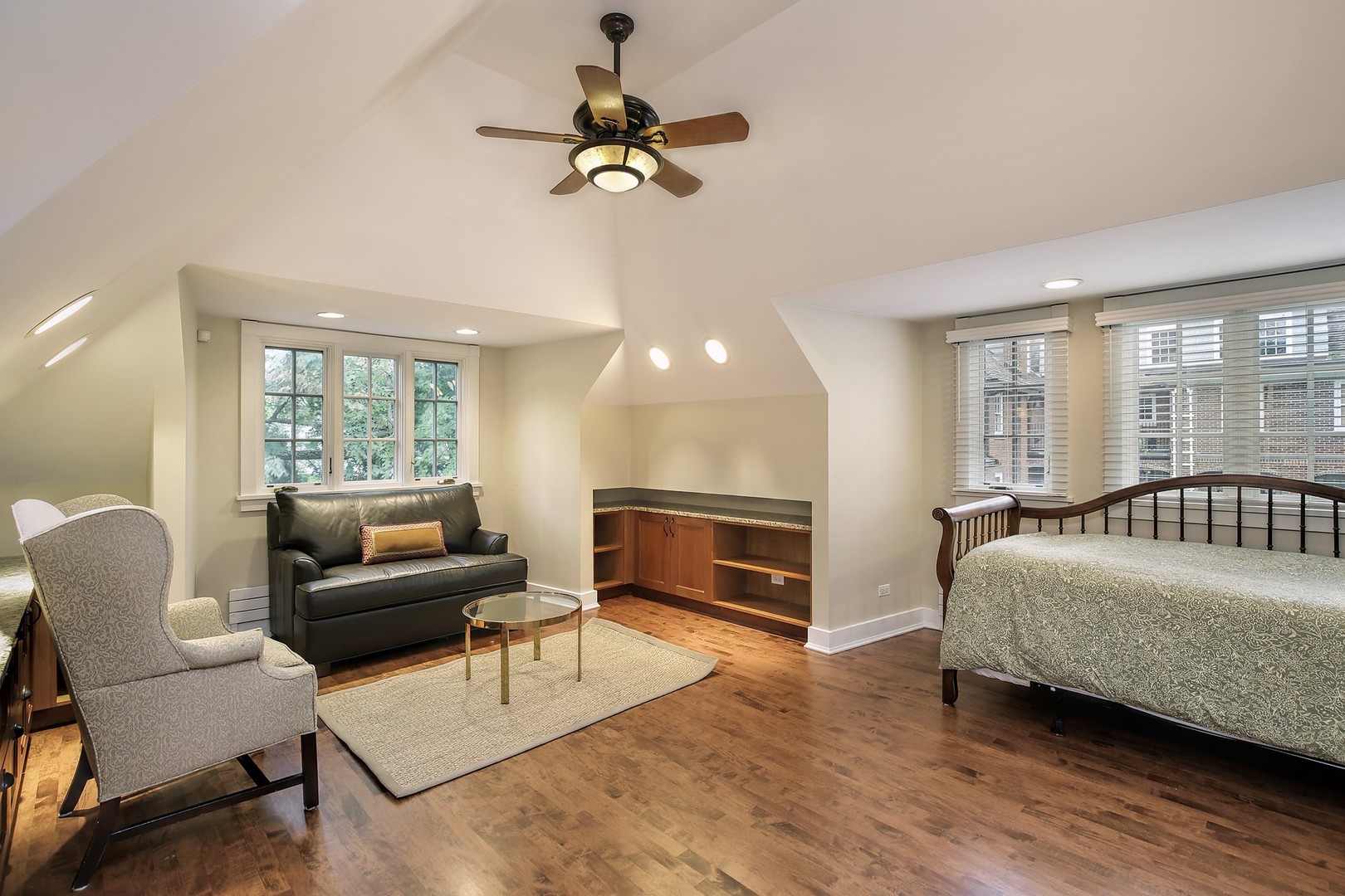 15 Old Green Bay Road Winnetka, IL 60093 - Photo 41 of 60 a bedroom with a bed a couch and window