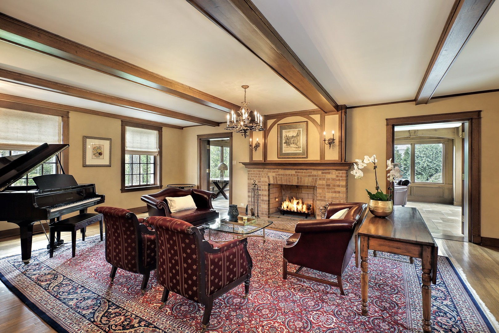 15 Old Green Bay Road Winnetka, IL 60093 - Photo 5 of 60 a living room with furniture and a fireplace