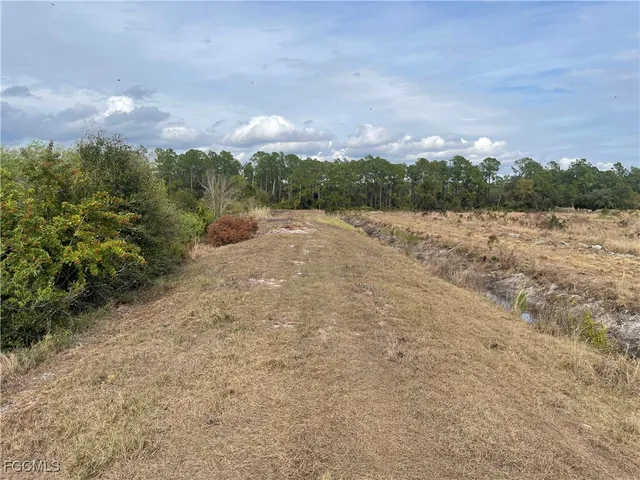 a view of a lake with houses in the back