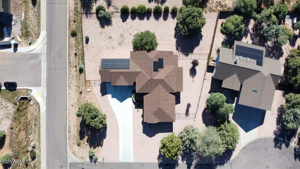 1701 West Dillon Way Payson, AZ 85541 - Photo 80 of 83 an aerial view of a house with a yard and potted plants