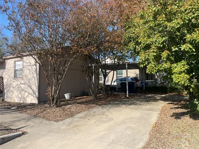 a view of backyard with trees