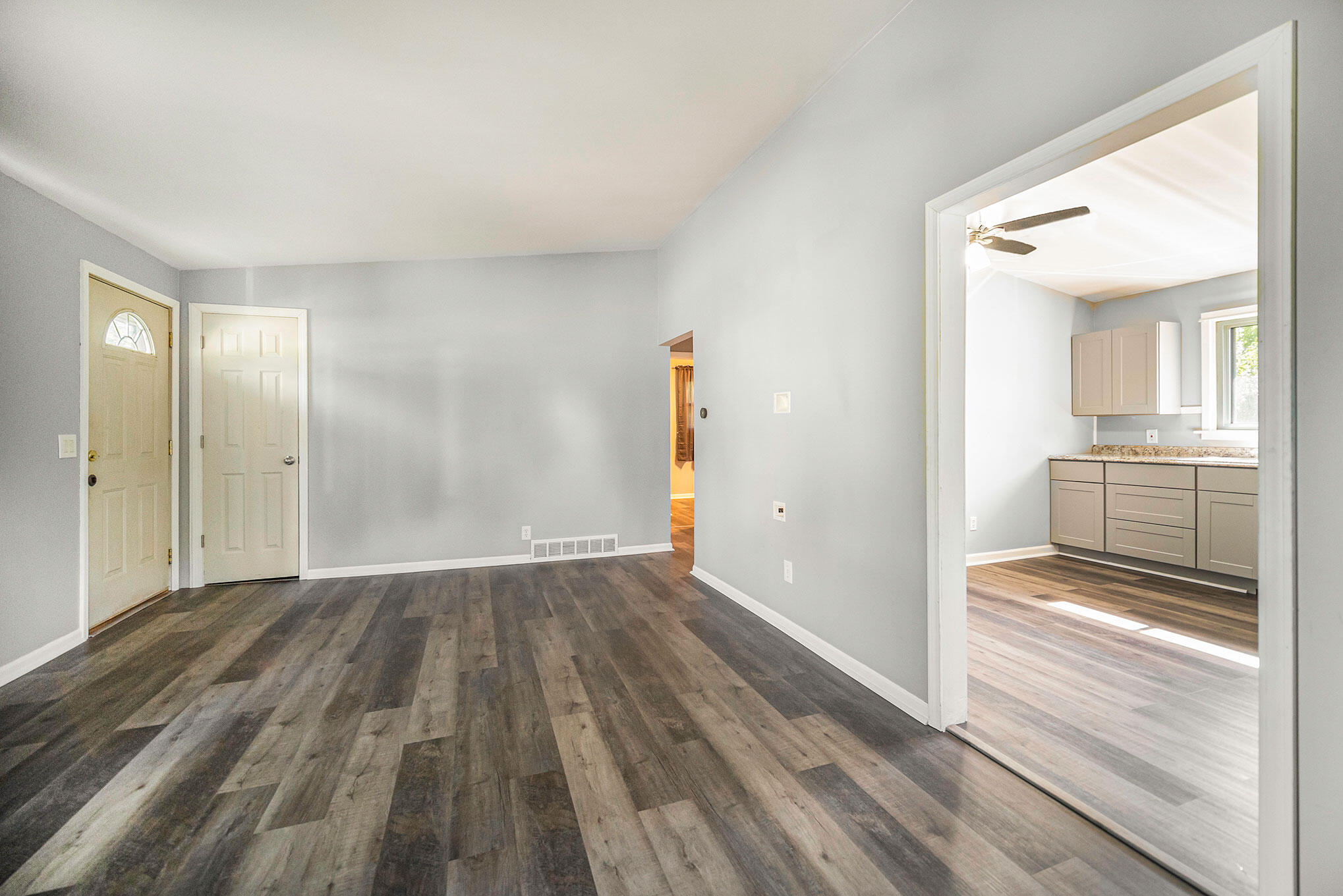 214 Teft Road Spring Arbor, MI 49283 - Photo 7 of 27 Living room w/ kitchen access