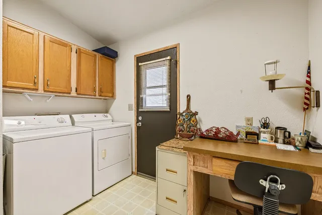 a room with storage and utility