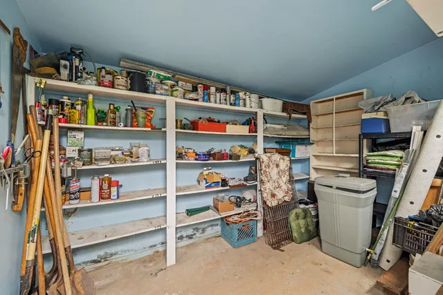 a room with storage and utility