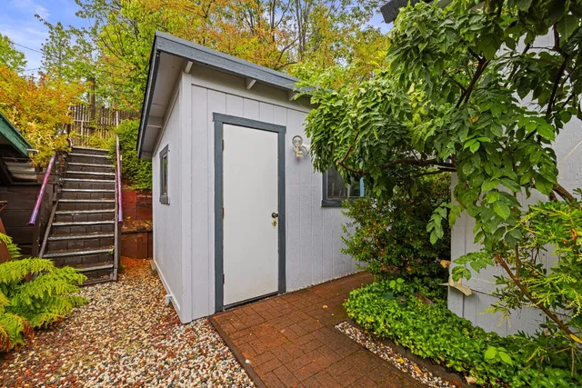 a house view with a outdoor space