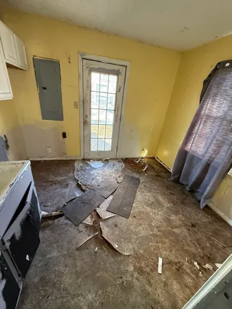 a view of a room with window