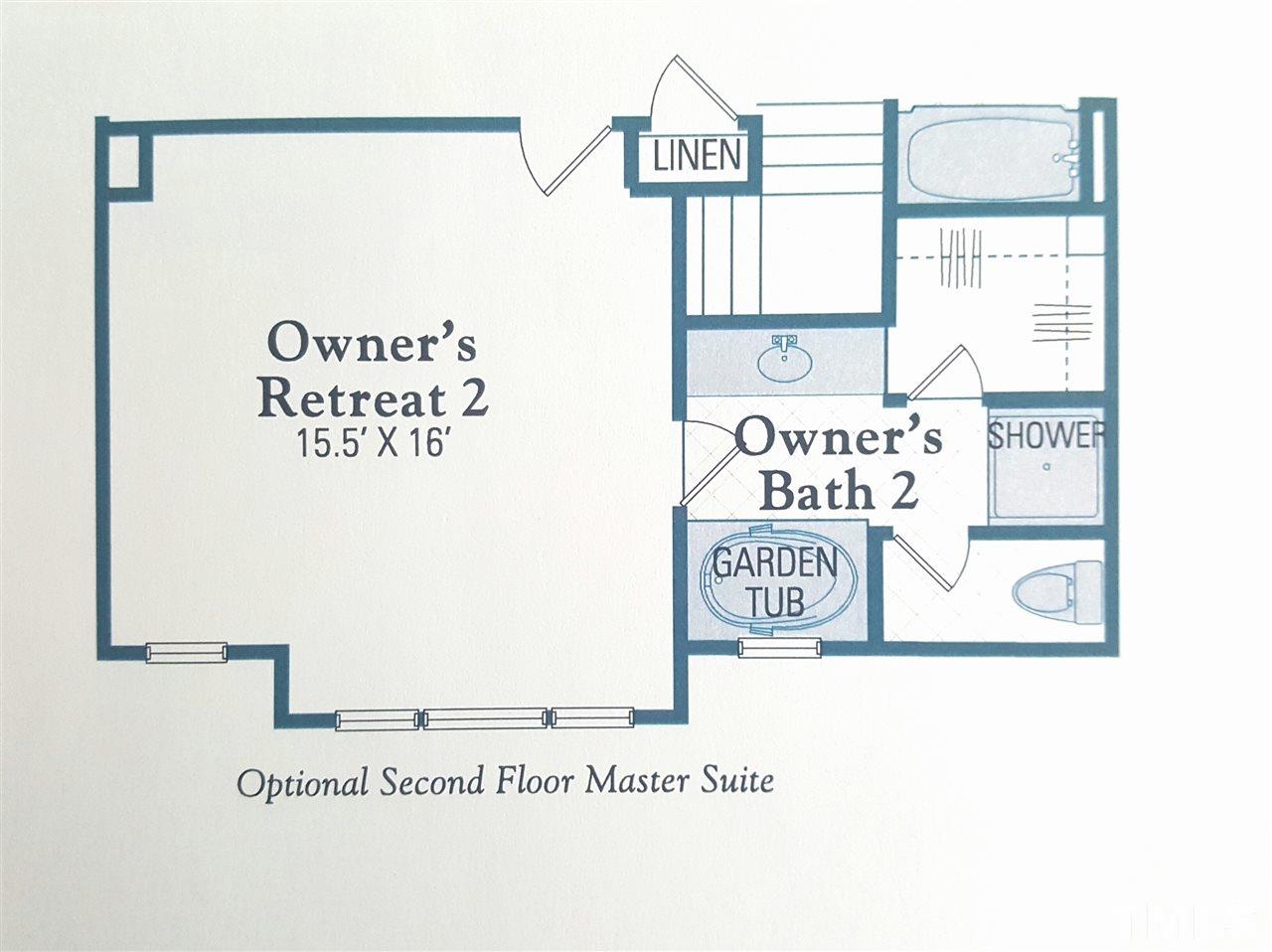 10112 Barnhart Way Raleigh, NC 27617 - Photo 23 of 25 Not one, but TWO Master Suites! One on the main living level and the second one of equal size upstairs. *NOTE-second floor master suite w/private bath and walk-in-closet replaces the standard bedroom and unfinished storage.