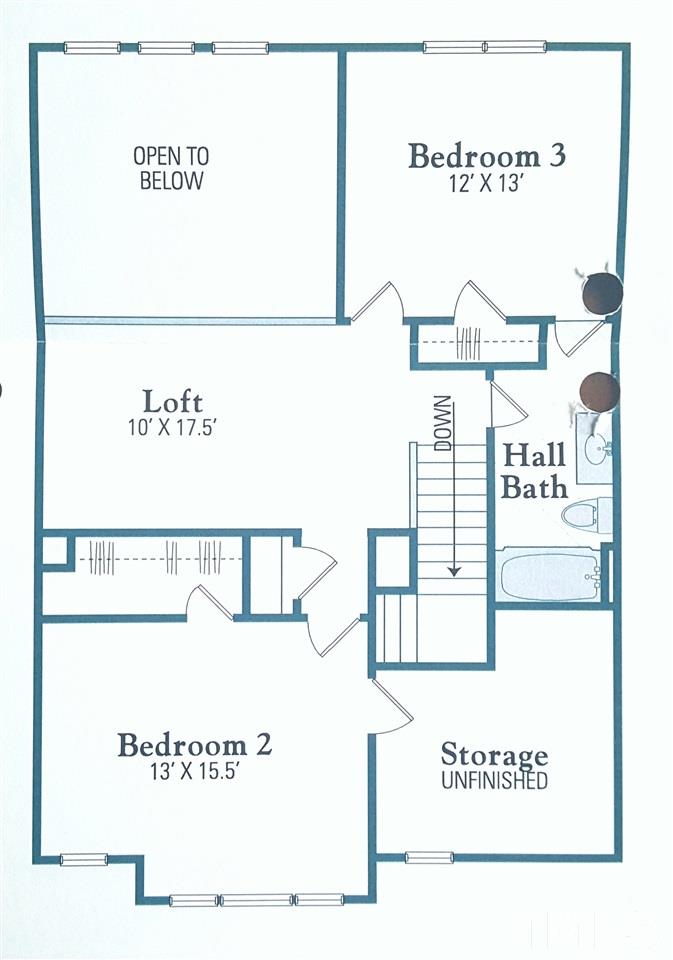 10112 Barnhart Way Raleigh, NC 27617 - Photo 24 of 25 Secondary bedroom has direct access door to a full bath for guest privacy. Versatile loft area provides separation between the two bedrooms on the second floor and makes a perfect TV/recreation area or office.