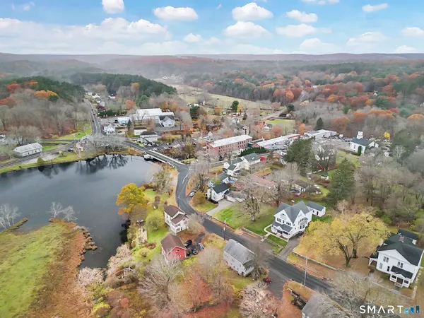 an aerial view of a city