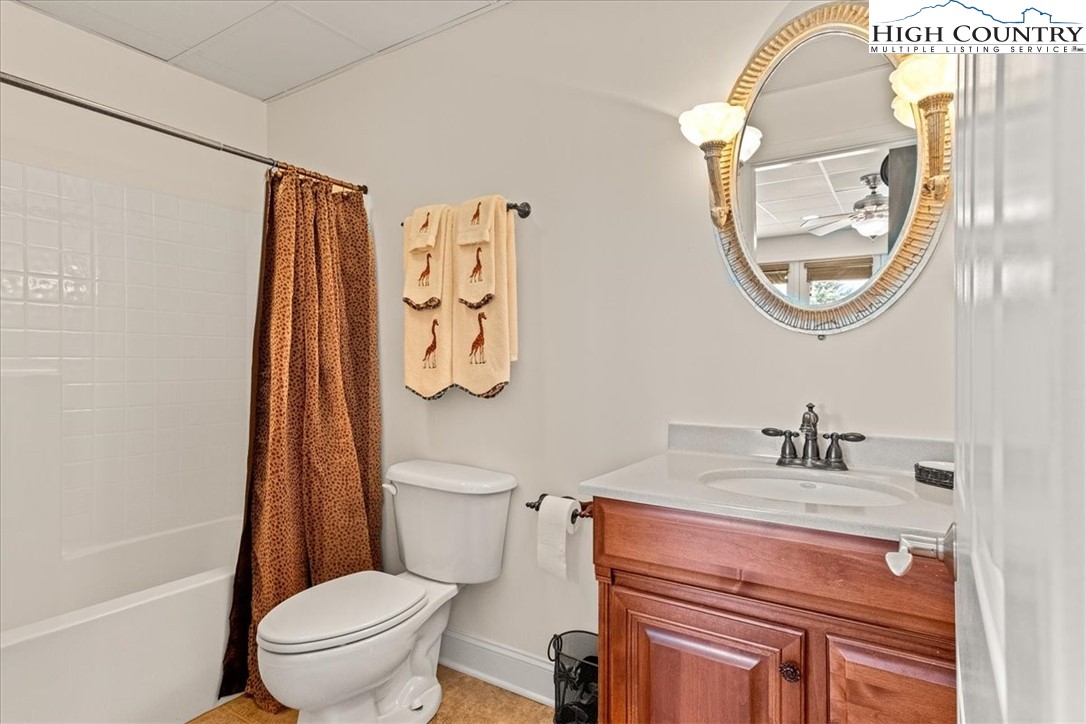 368 Fox Run Lane Sparta, NC 28675 - Photo 32 of 50 a bathroom with a toilet a sink and a mirror