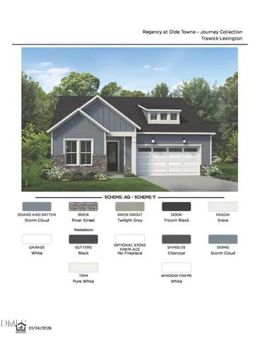 a picture of a bench in front of a white building