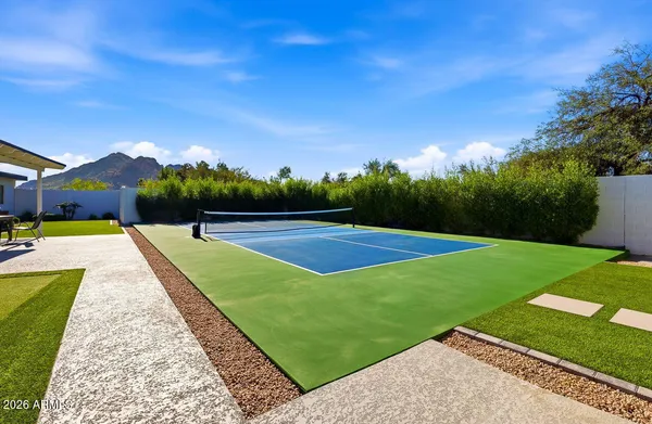 a view of a backyard with a garden