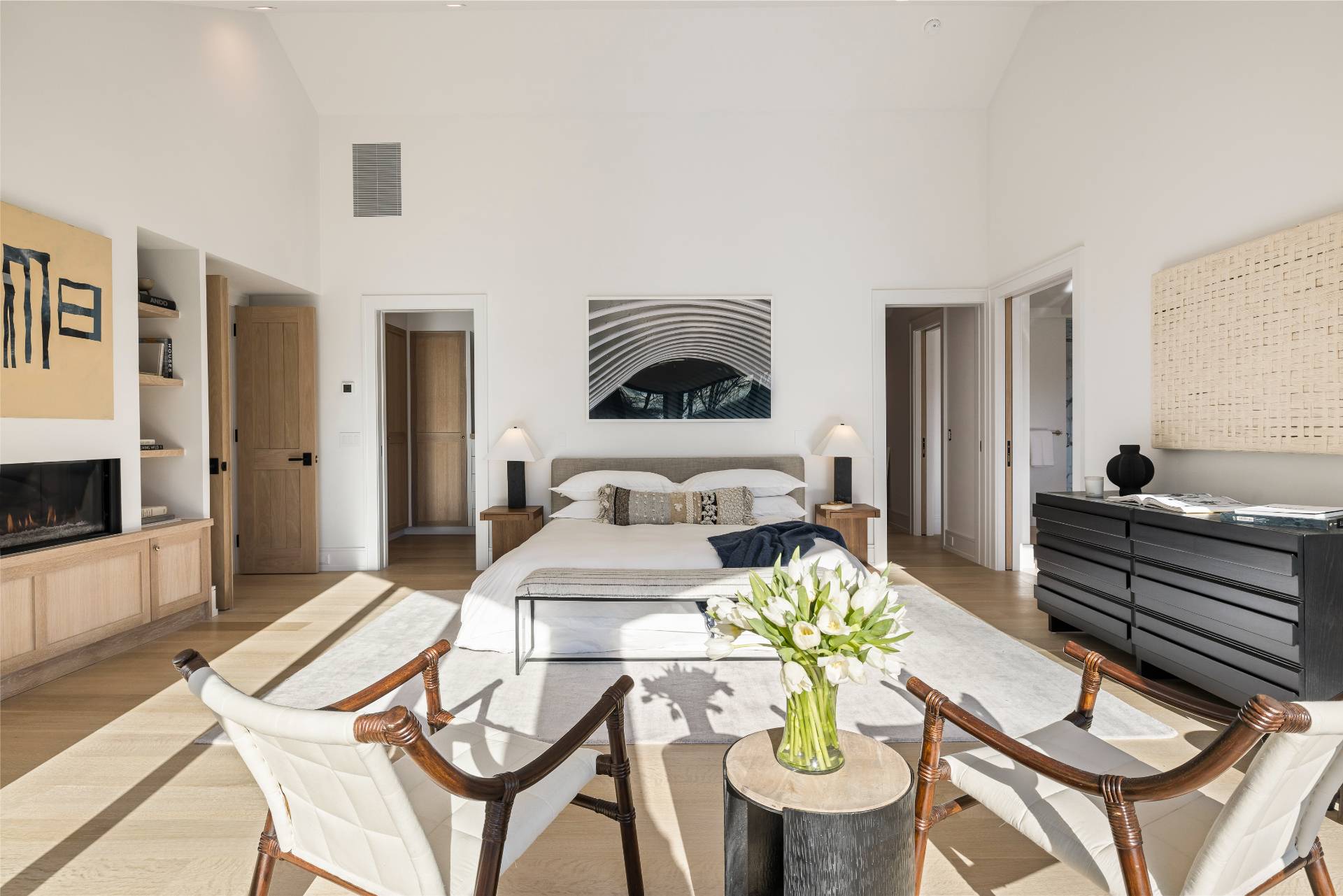 104 Georgica Close Road East Hampton, NY 11937 - Photo 27 of 46 a view of a dining room with furniture a chandelier and wooden floor