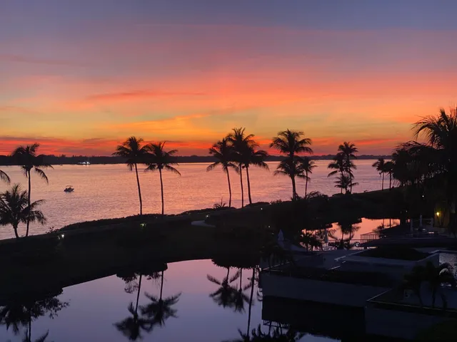 a view of a sky from a city