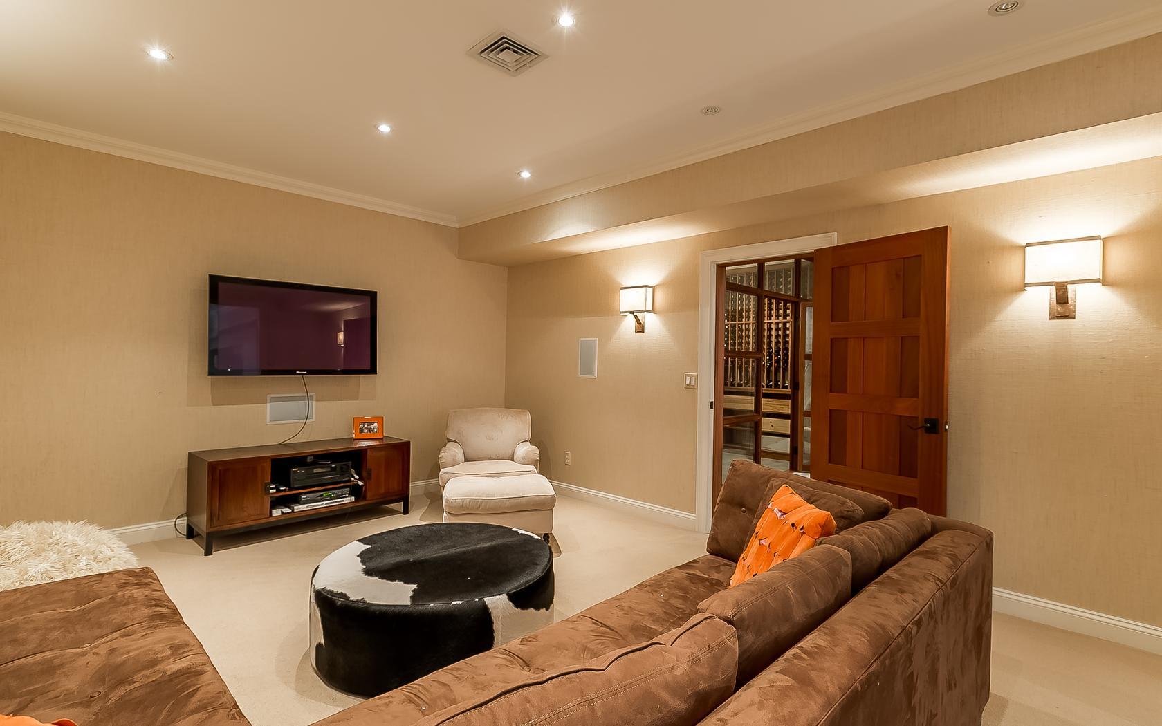 1601 Ponus Ridge Road New Canaan, CT 06840 - Photo 19 of 88 a living room with furniture and a flat screen tv