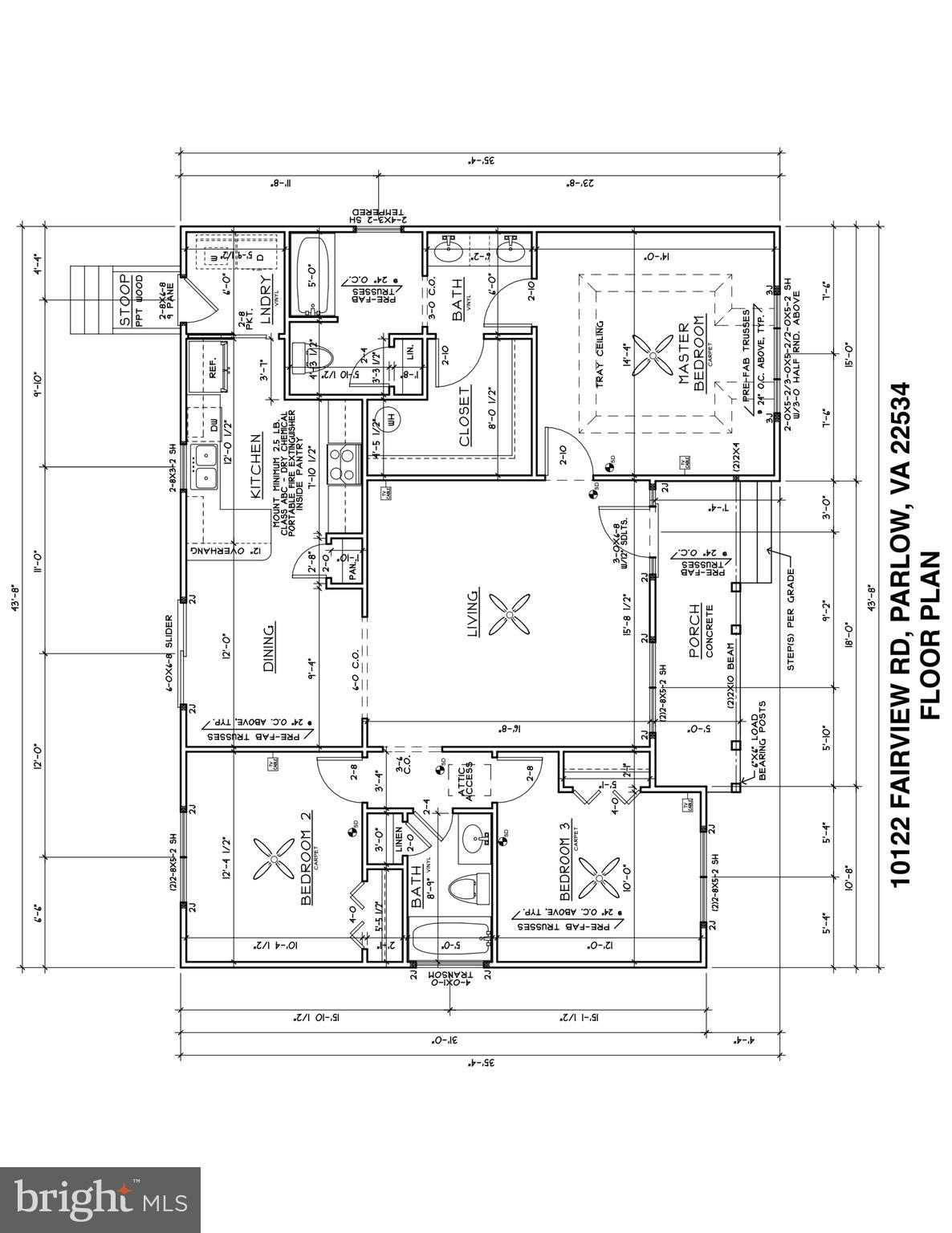 10122 Fairview Road Partlow, VA 22534 - Photo 27 of 27 House Layout and Dimensions