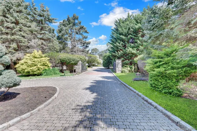 a view of a street with a trees